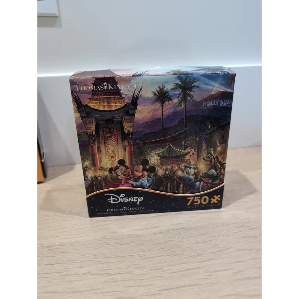Lot Of  2 Disney Thomas Kinkade Beauty & The Beast Minne Mickey‎ 750 Pc Puzzle